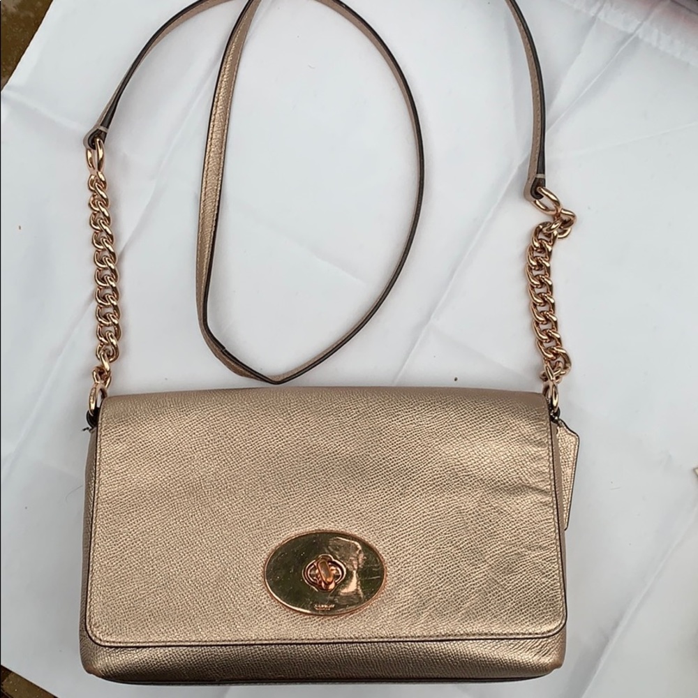 Authentic Rose Gold Coach Purse